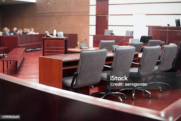 Court Room Stock Photo - Download Image Now - Courtroom, Courthouse, Criminal Justice