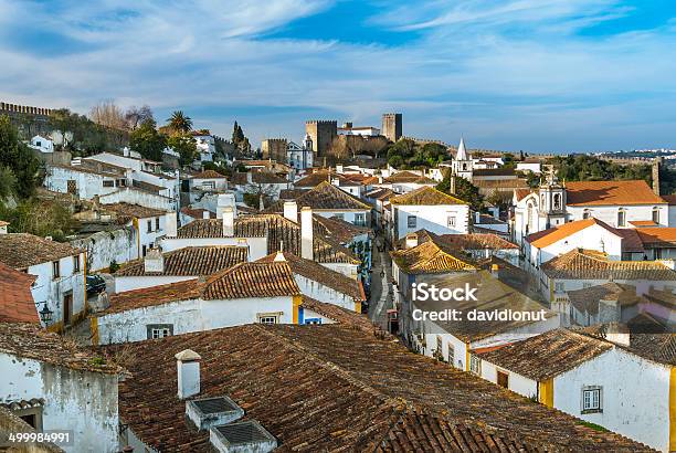 Obidos Landmark Stock Photo - Download Image Now - Ancient, Blue, Built Structure