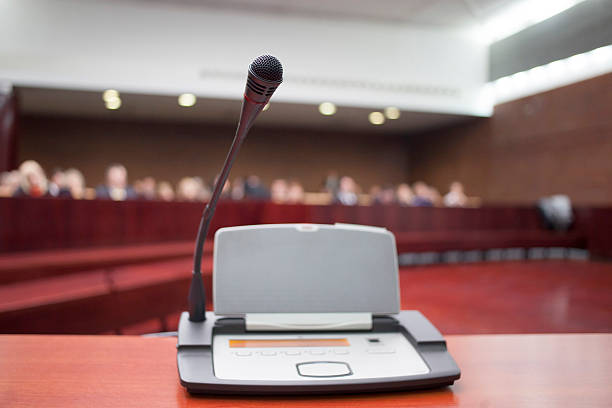 istock microphone at court house 499985447