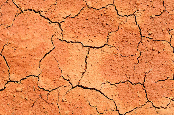 istock Dry cracked ground filling the frame 499999266