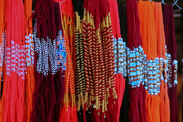 istock traditional necklaces in a Market 499999667