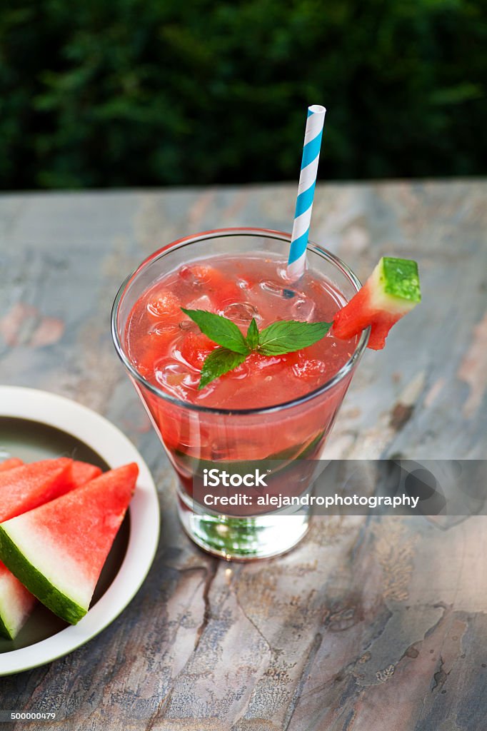watermelon drink Refreshing watermelon drink made with fresh watermelon Alcohol - Drink Stock Photo