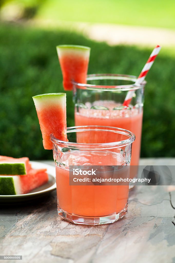 watermelon cocktail Refreshing watermelon drink made with fresh watermelon Alcohol - Drink Stock Photo