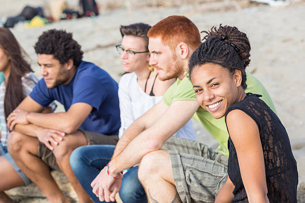 istock Multiracial Group of Friends at Beach 500000843