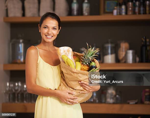 Getting Ready To Cook Up A Storm Stock Photo - Download Image Now - Fruit, Pantry, Women