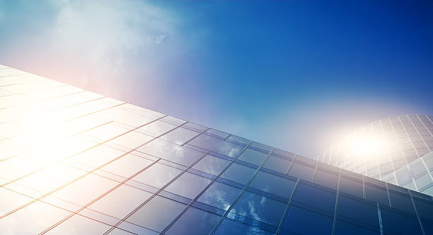 istock blue glass wall of skyscraper 500001647