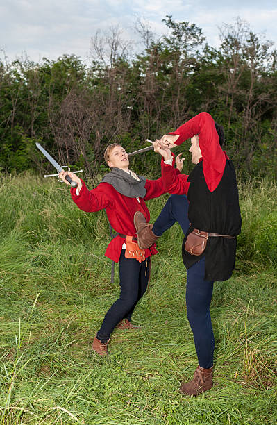 istock Knights fighting with swords 500001881