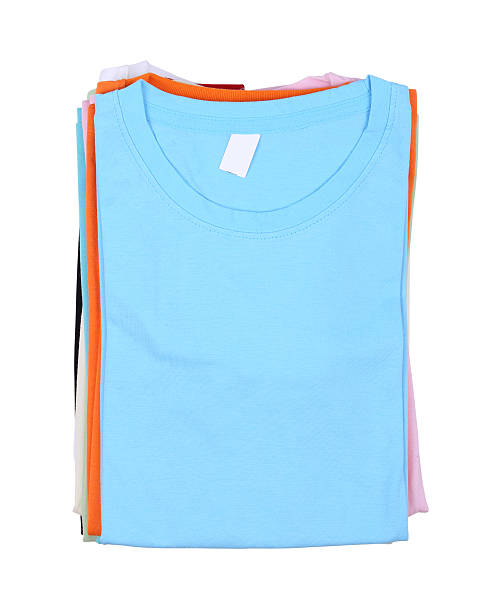istock stack of colorful  t-shirt 500002275