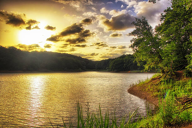 istock Sunset at the lake 500002895