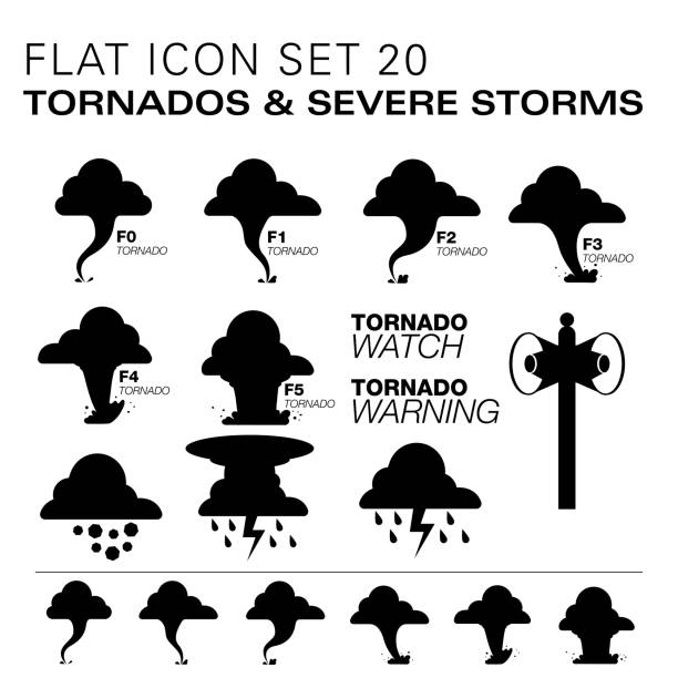 flat20 icons-竜巻&厳しいストームズ - lightning storm natural disaster cloud点のイラスト素材／クリップアート素材／マンガ素材／アイコン素材
