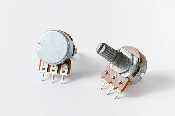 Photo of Two variable resistors or potentiometers / potmeter