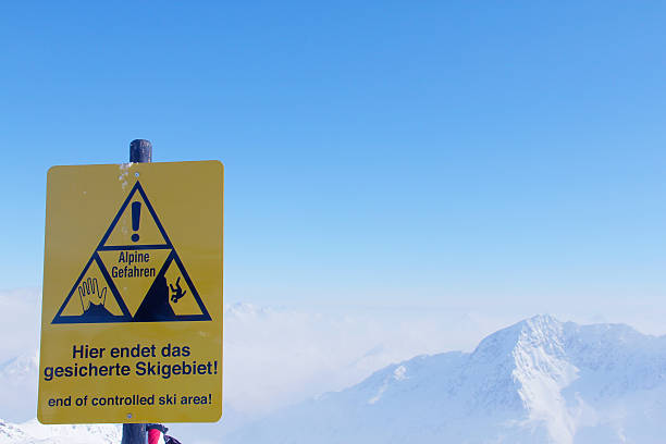 istock Danger sign in mouintains 500015092