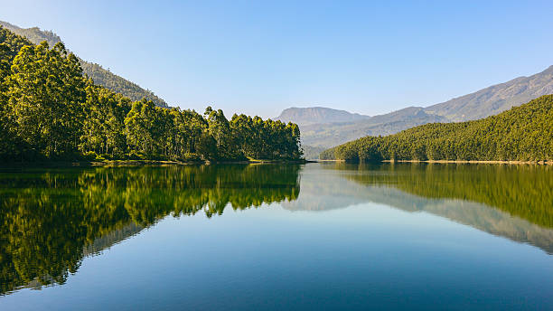 istock L|ake flanked by forest and mountains, Munnar, Kerala, India. 500015170