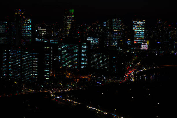 istock Greater Tokyo area dense building cityscap at night 500015224