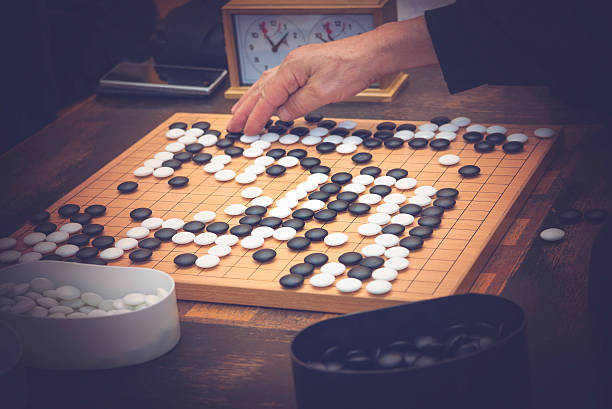 istock Place a Go stone in a game 500016008