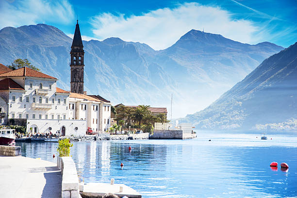 Montenegro. A quiet, small town of Perast in Montenegro. montenegro stock pictures, royalty-free photos & images