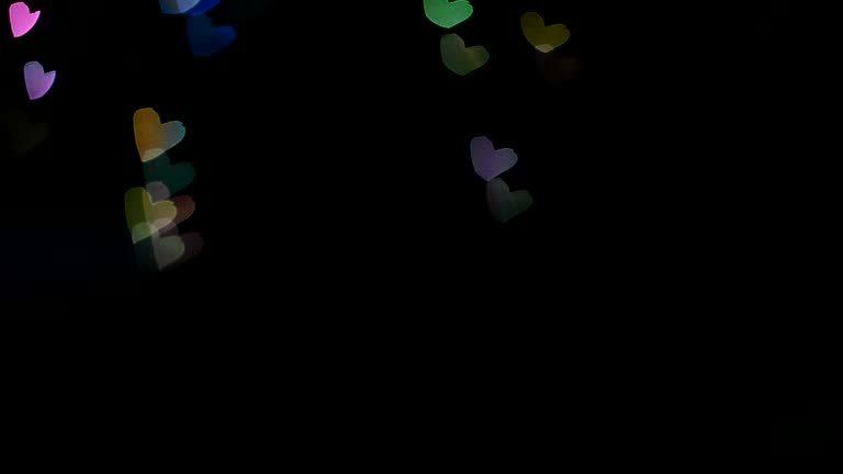 heart shape colorful bokeh background