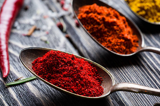 istock Spices over wooden background 500017264