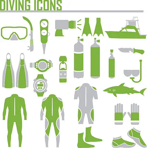 Vector illustration of diving icon vector illustration.