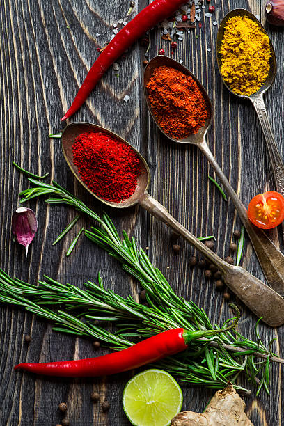 istock Spices over wooden background 500017752
