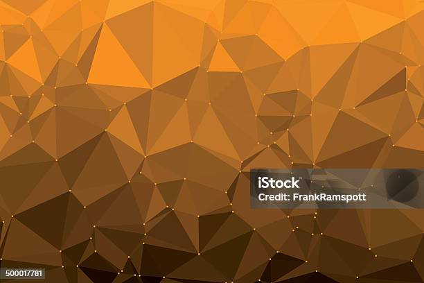 Orange Triangle Polygon Pattern Stock Illustration - Download Image Now - Abstract, Abstract Backgrounds, Art