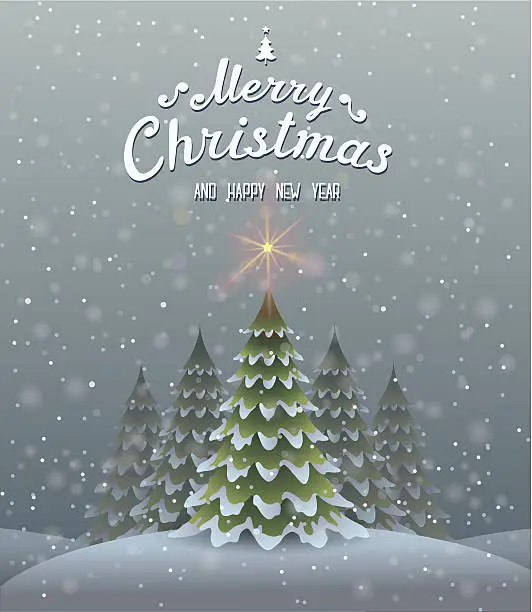 Vector illustration of Christmas Greeting Card