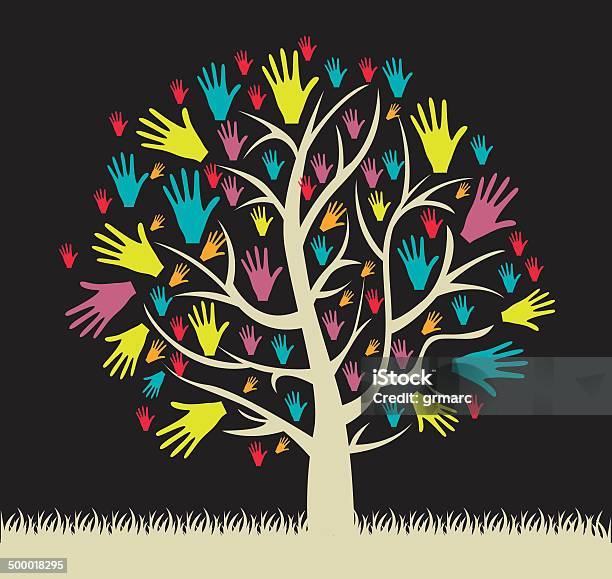 Hand Par Tree Hands Tree Stock Illustration - Download Image Now - Beauty, Computer ...