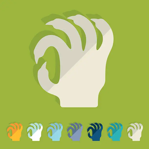 Vector illustration of Flat design: hand