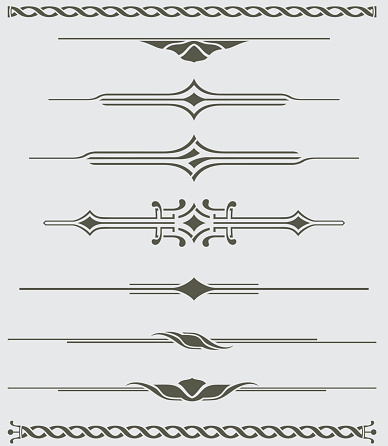 An a Vector Illustration of the Decorative Dividers