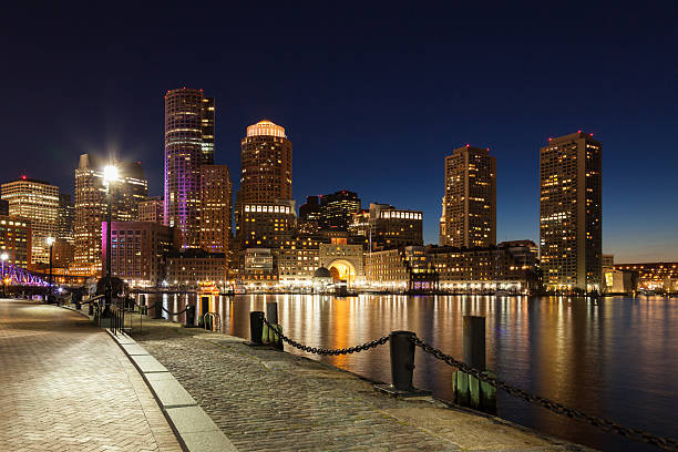 istock Boston skyline by night - Massachusetts - USA 500021771