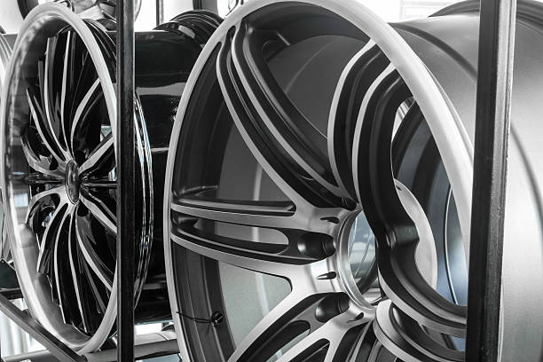 istock Shop automobile car alloy wheels. 500022140