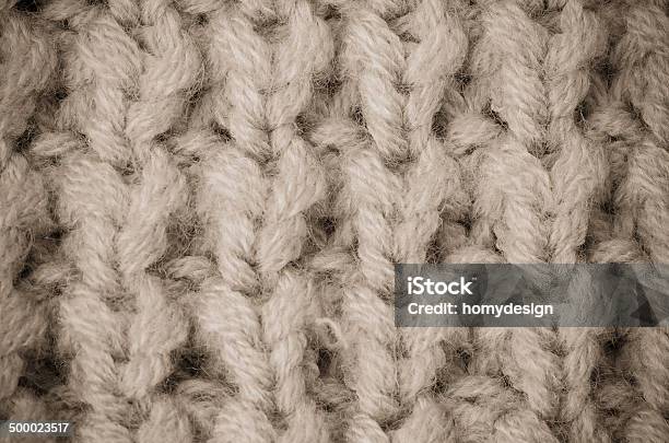 Beige Knitted Wool Stock Photo - Download Image Now - Abstract, Arts Culture and Entertainment, Beige