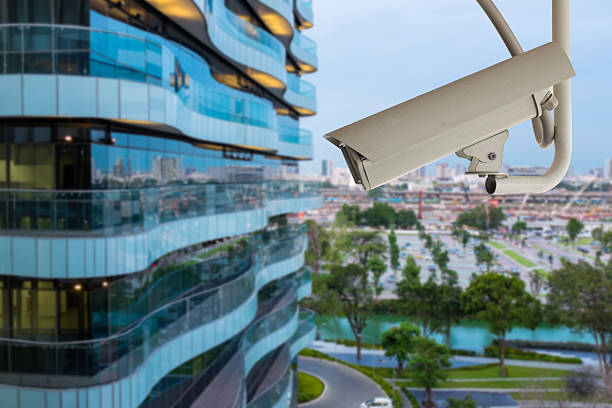 istock CCTV camera or surveillance operating outside office balcony 500023605