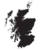 istock black map of Scotland 500029790