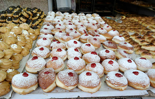 istock Hanukkah Donuts at the market 500031298