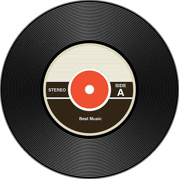 Vector illustration of Vintage Vinyl Records