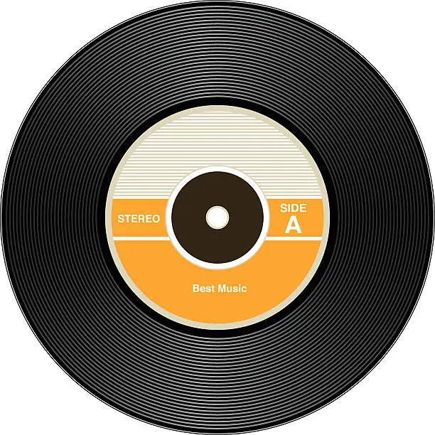 Vector illustration of Vintage Vinyl Records