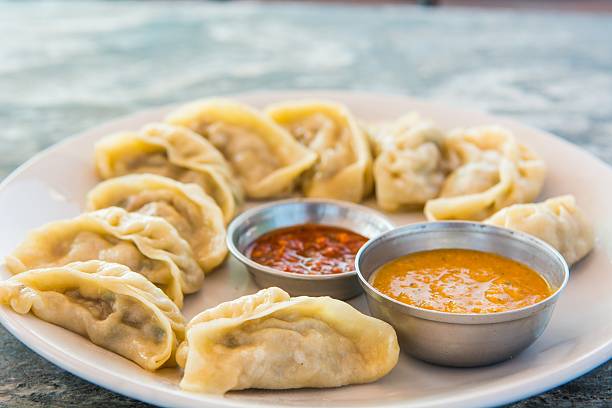 istock Plate of traditional momos. 500034222