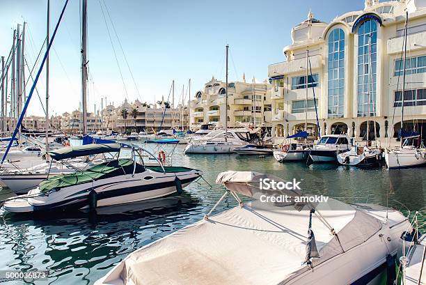 Day View Of Puerto Marina Stock Photo - Download Image Now - Andalusia, Apartment, Architecture