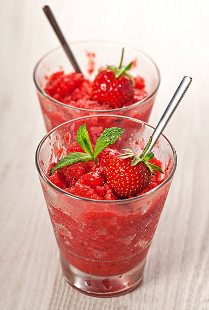 istock Fresh strawberry homemade sorbet 500037329