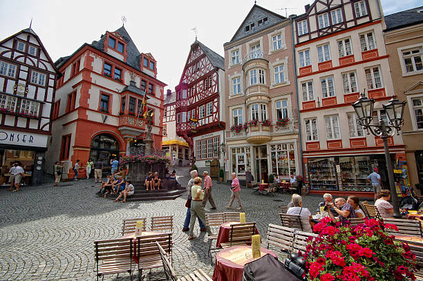 Bernkastel-Kues on the Mosel Valley stock photo