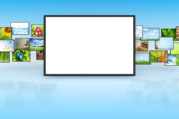 istock Tv screeen with images 500040631