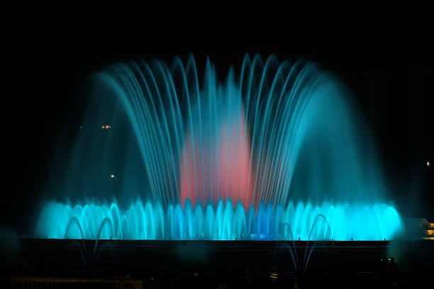 Night view of Museu Nacional d'Art de Catalunya, Barcelona, Spain