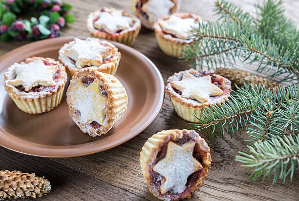 istock Mince pies with Christmas tree branch 500044258
