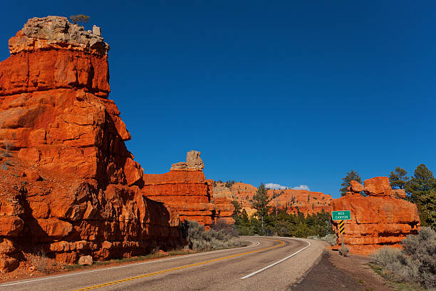 istock Red canyon and road in Utah 500045584