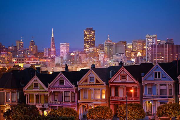istock Painted ladies and illuminated San Francisco 500045922