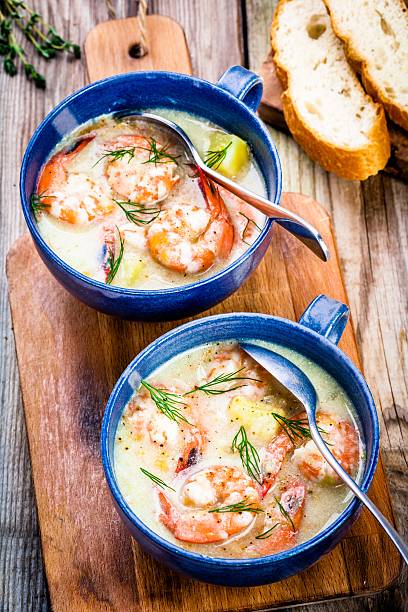 istock homemade chowder with shrimps 500046760