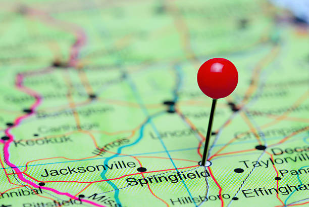 istock Springfield pinned on a map of USA 500048196