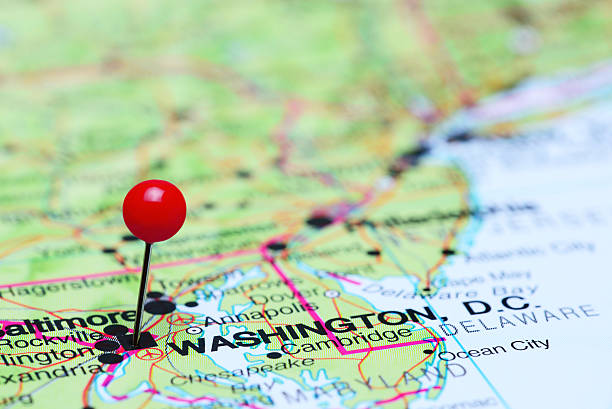 istock Washington pinned on a map of USA 500048768