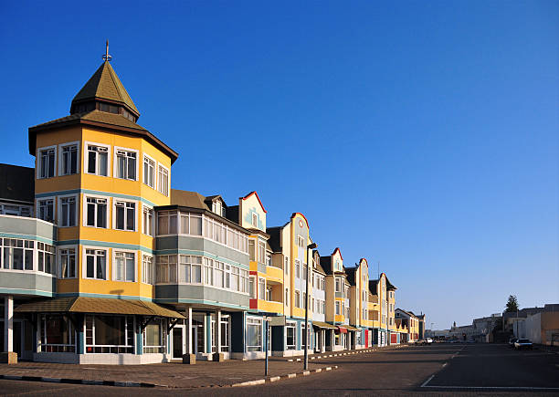 istock Swakopmund, Namibia: colorful colonial architecture, Schuller street 500049370